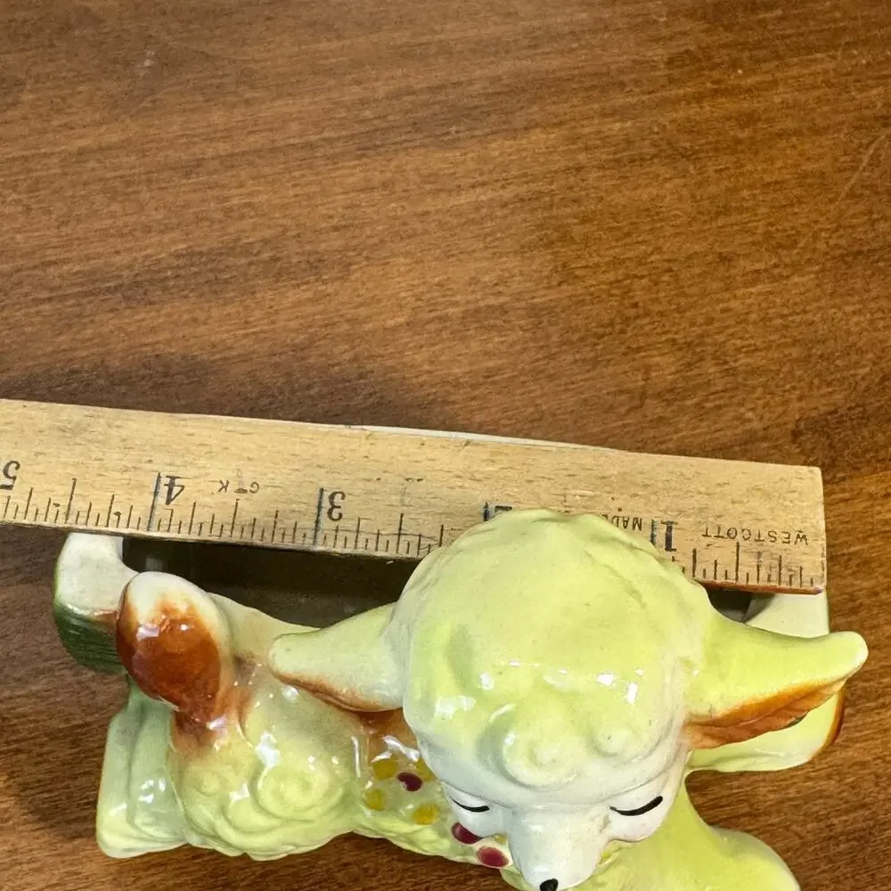 Vintage Ceramic Lamb Planter Nursery Vase Spring Easter Japan Mid Century Sheep
